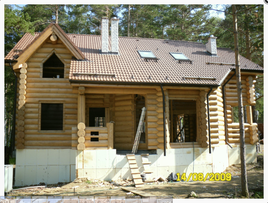 Обложка проекта: Фотоотчет строительства дома из бревна 270 м2