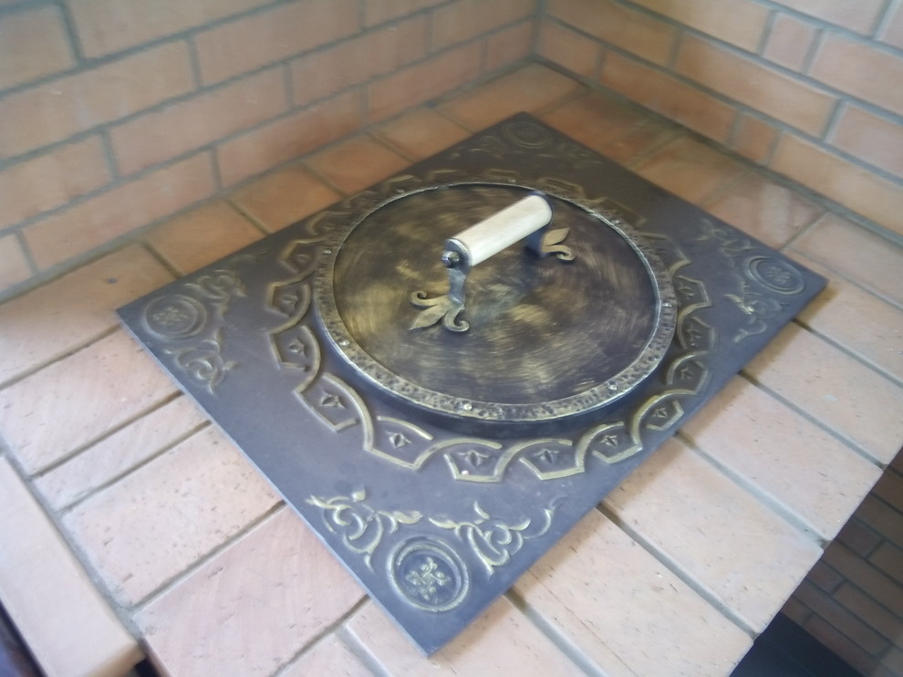 Барбекю комплекс с русской печью, очагом для казана и мокой.