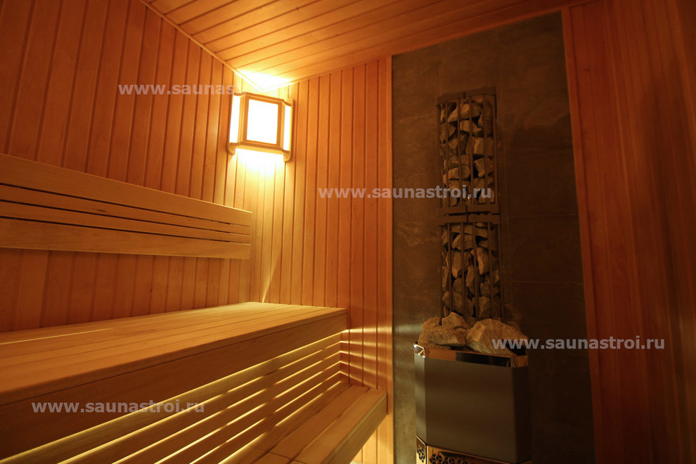 Внутренняя отделка парной - "Сауна в спокойных тонах"