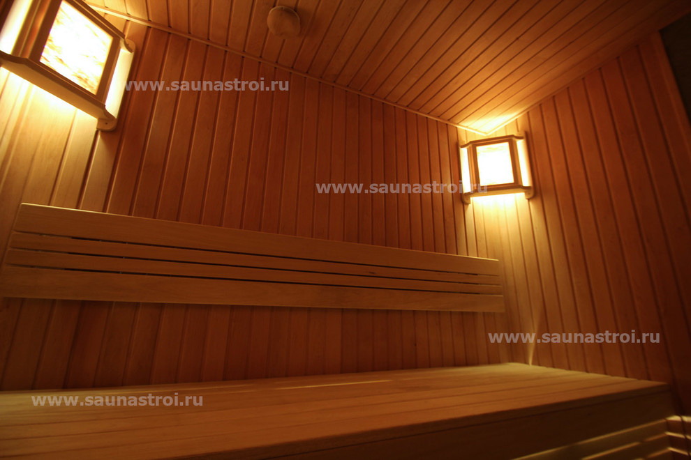 Внутренняя отделка парной - "Сауна в спокойных тонах"