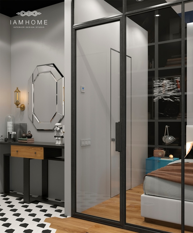 Спальня с гардеробной.