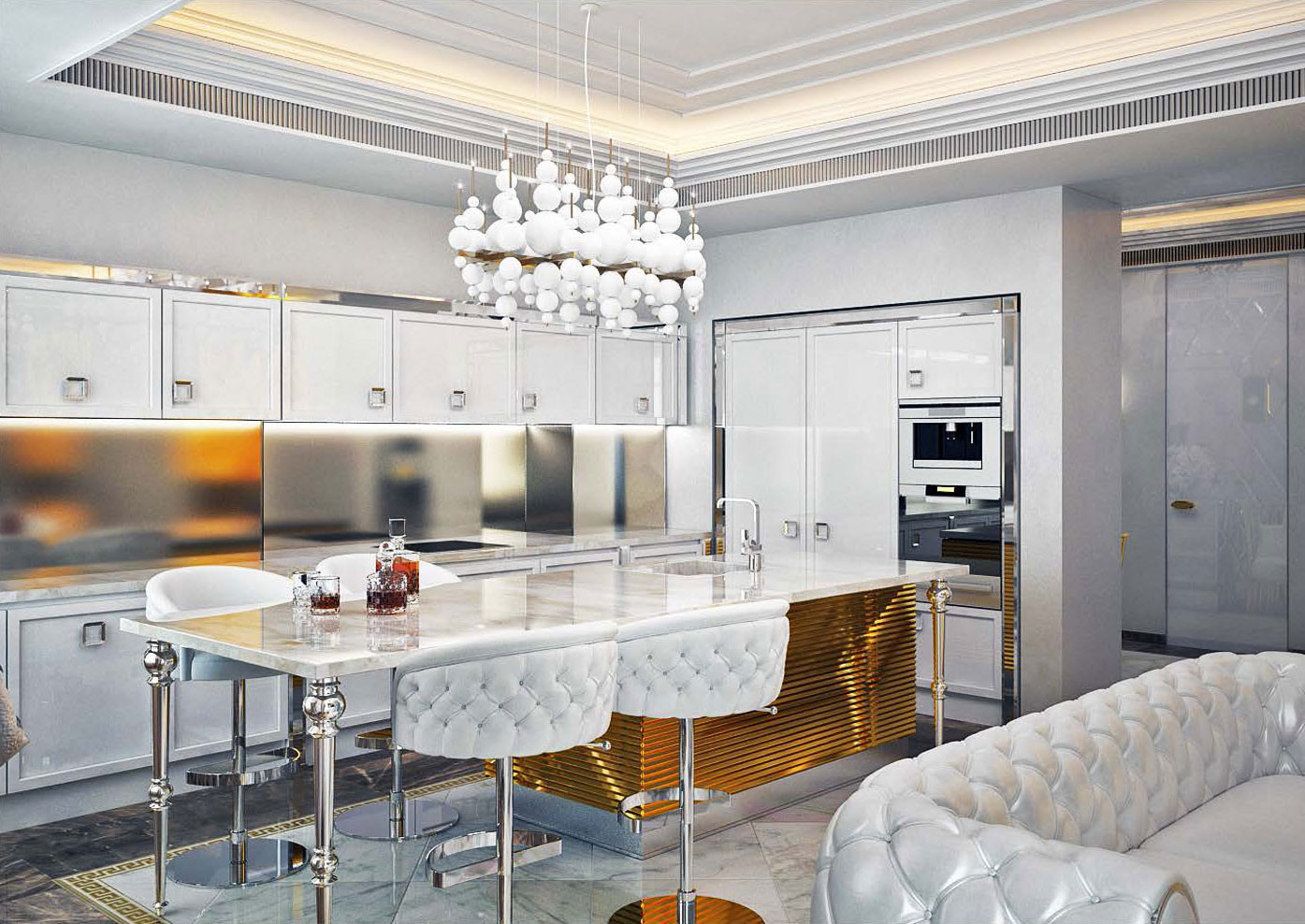 Золото на белом