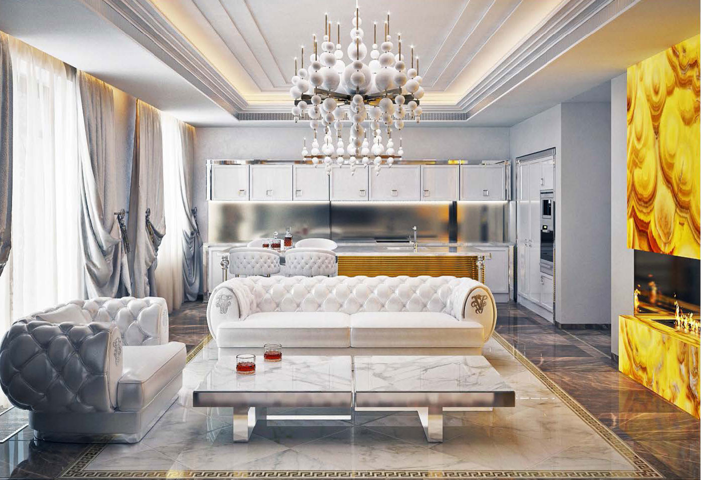 Золото на белом