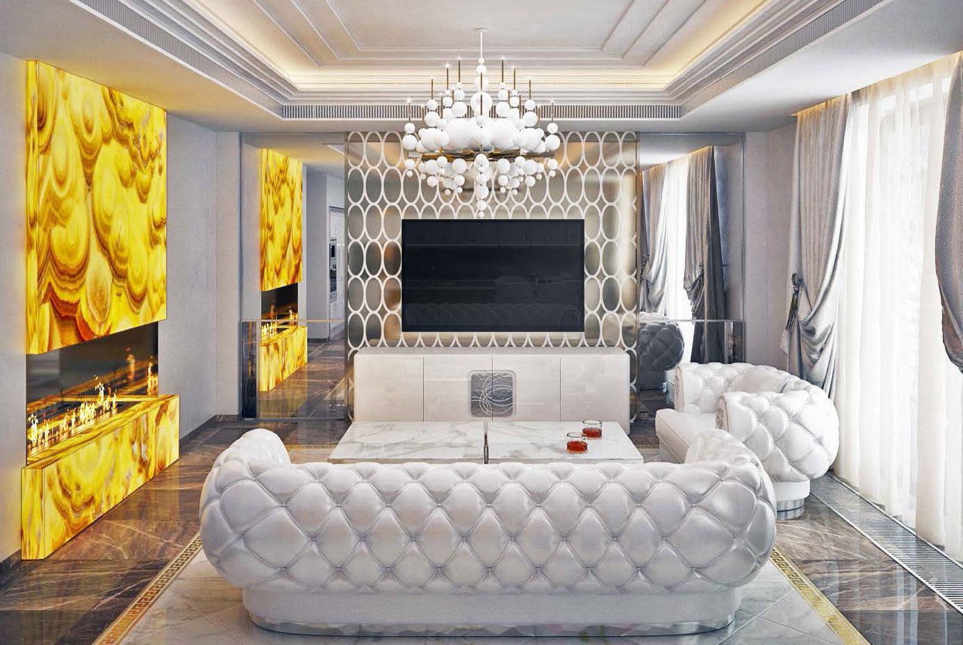 Золото на белом