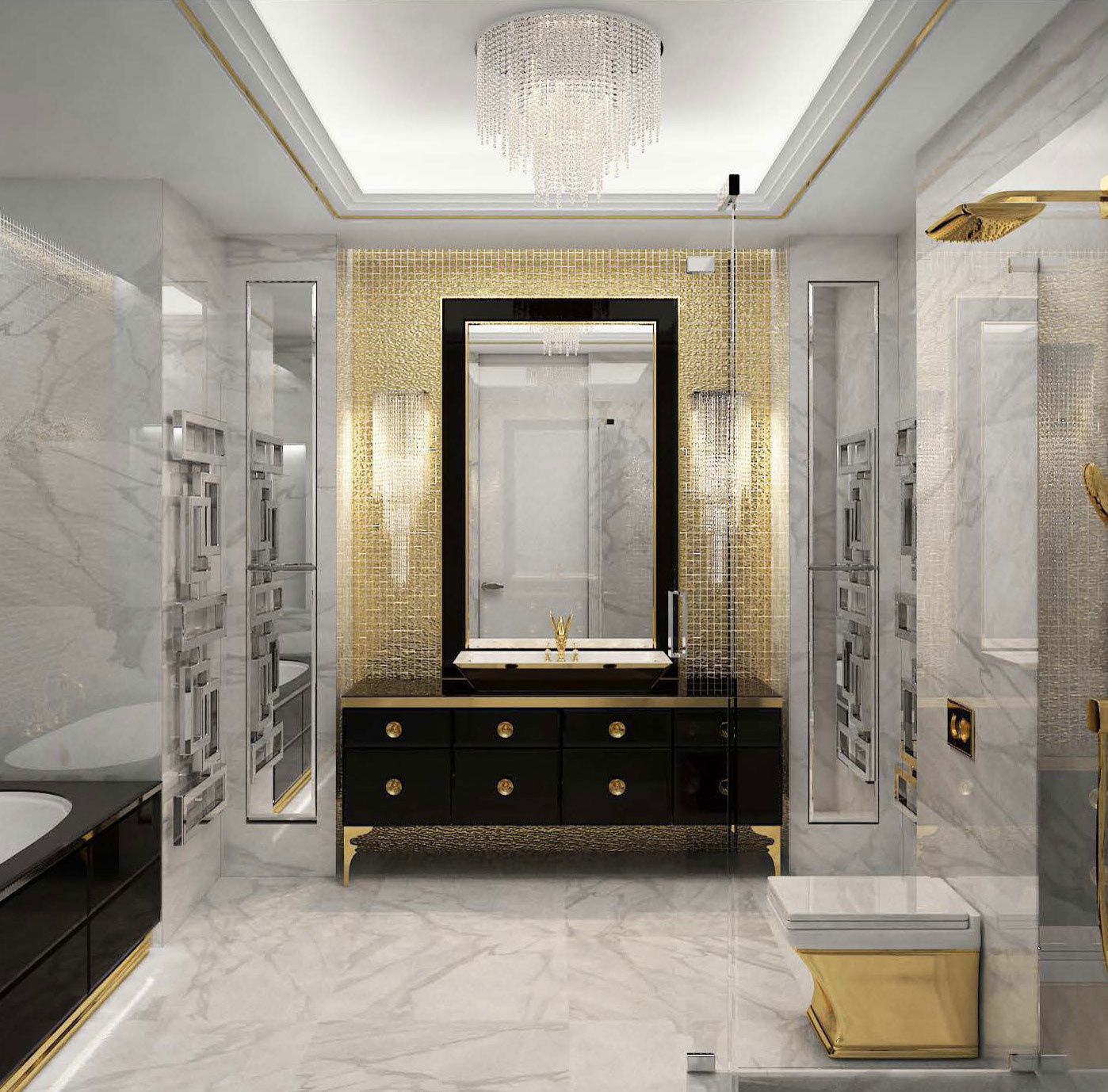 Золото на белом