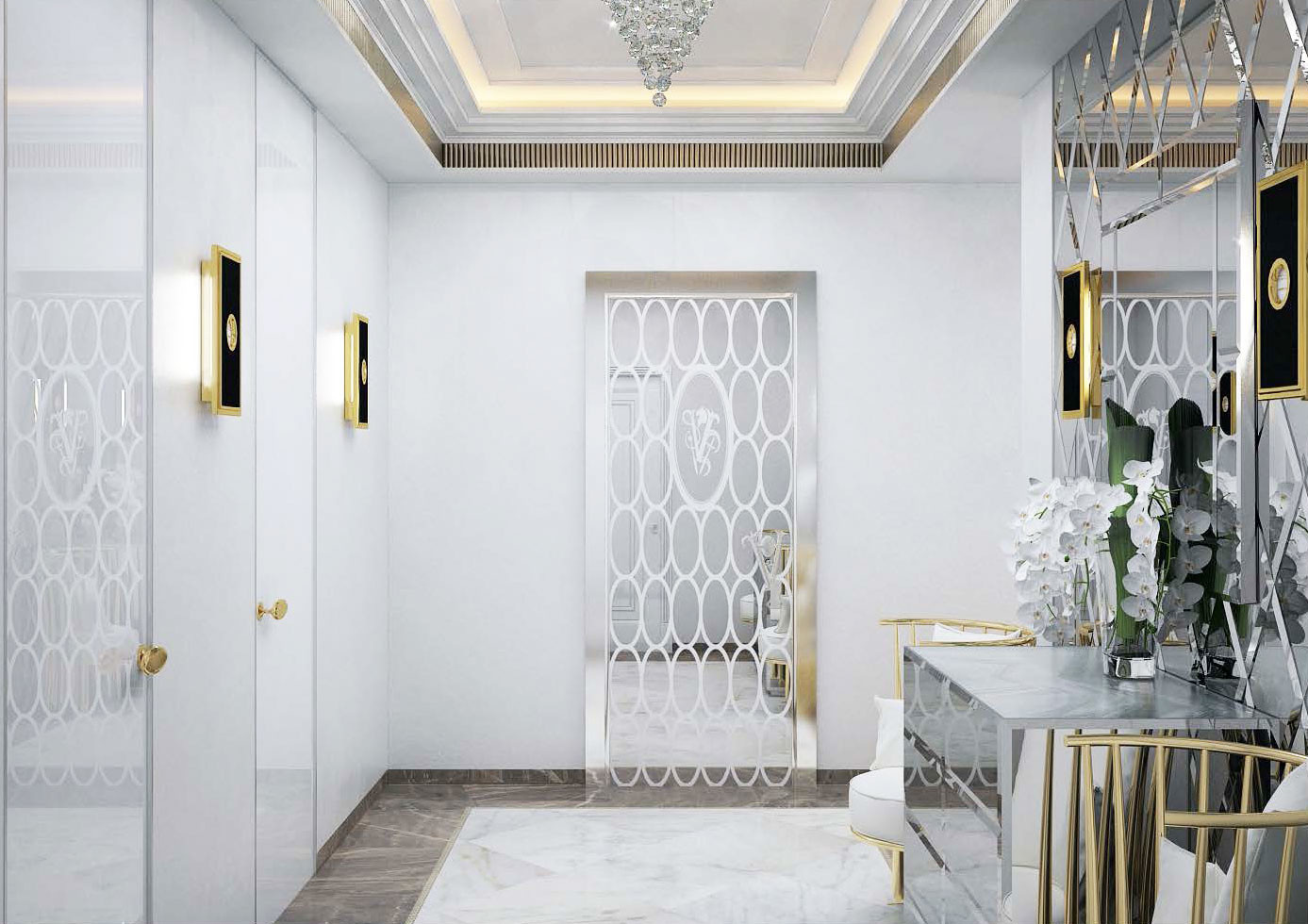 Золото на белом