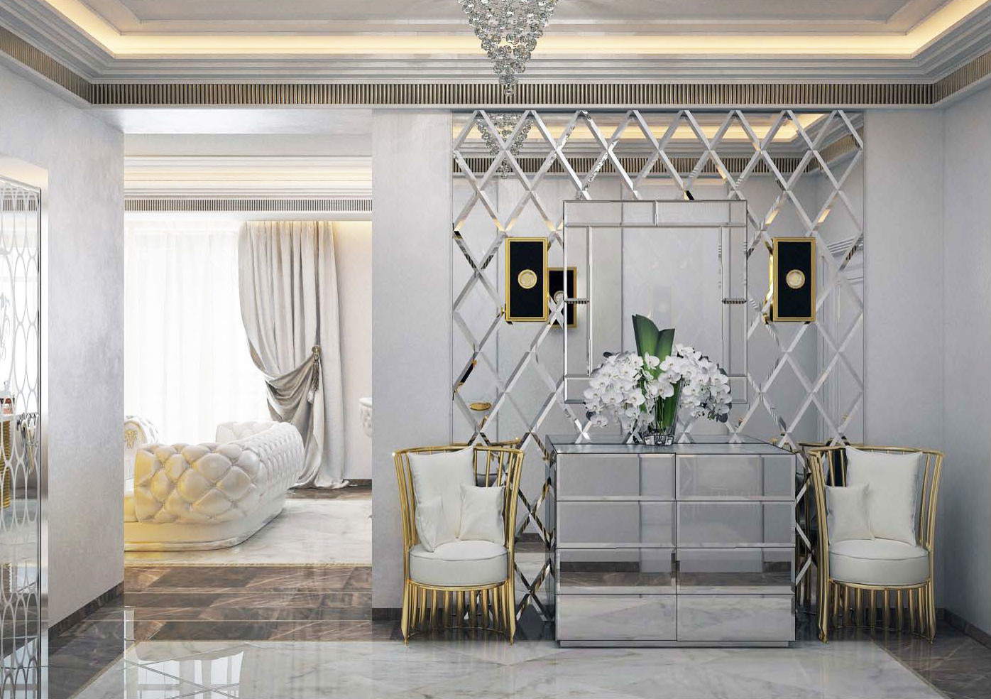 Золото на белом