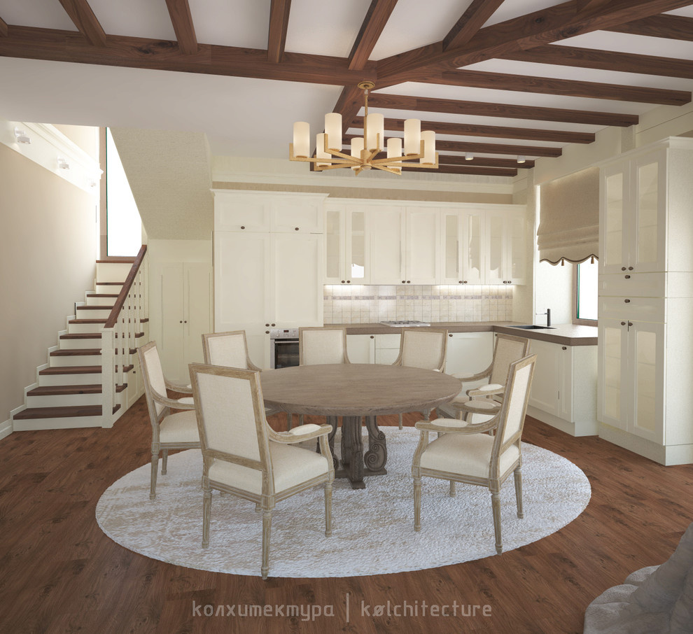 Кухня. Загородное домовладение из двух сообщающихся коттеджей.