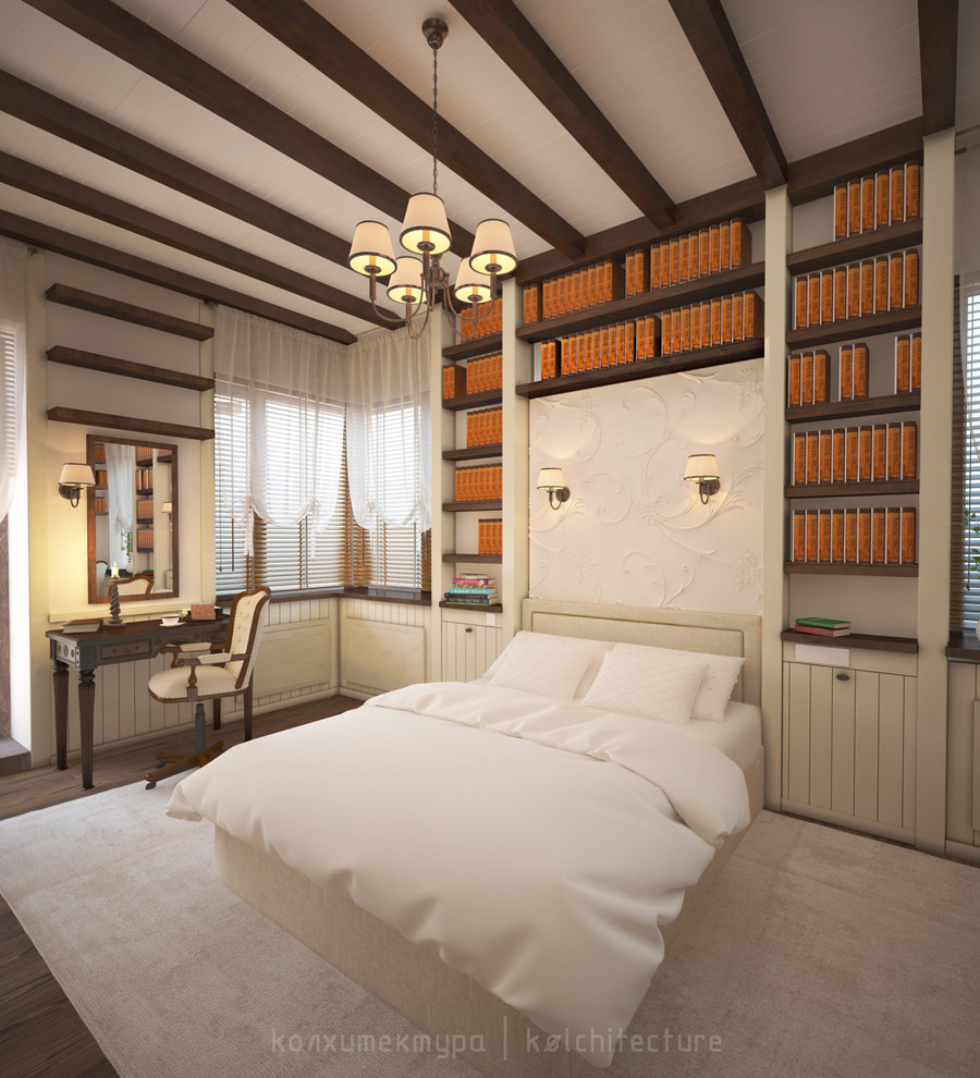 Большая спальня.Загородное домовладение из двух сообщающихся коттеджей.