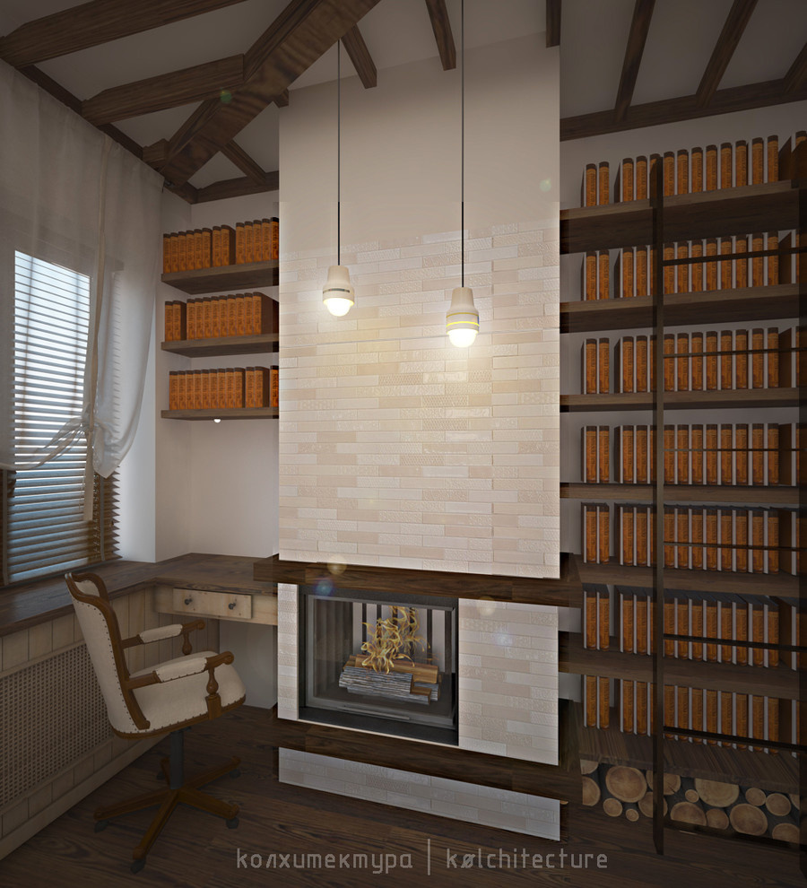 Спальня большая. Загородное домовладение из двух сообщающихся коттеджей.