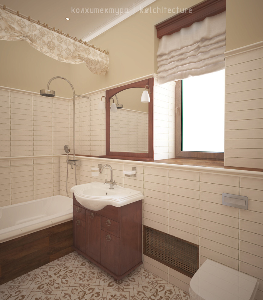 Большой санузел. Загородное домовладение из двух сообщающихся коттеджей.