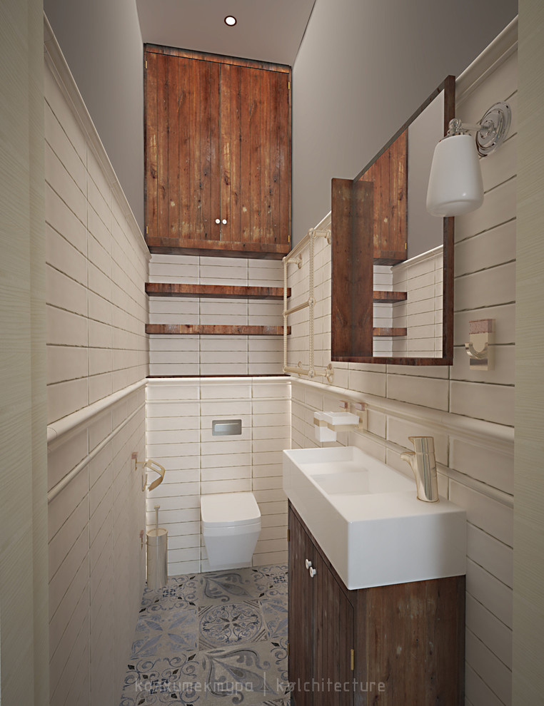 Гостевой санузел. Загородное домовладение из двух сообщающихся коттеджей.