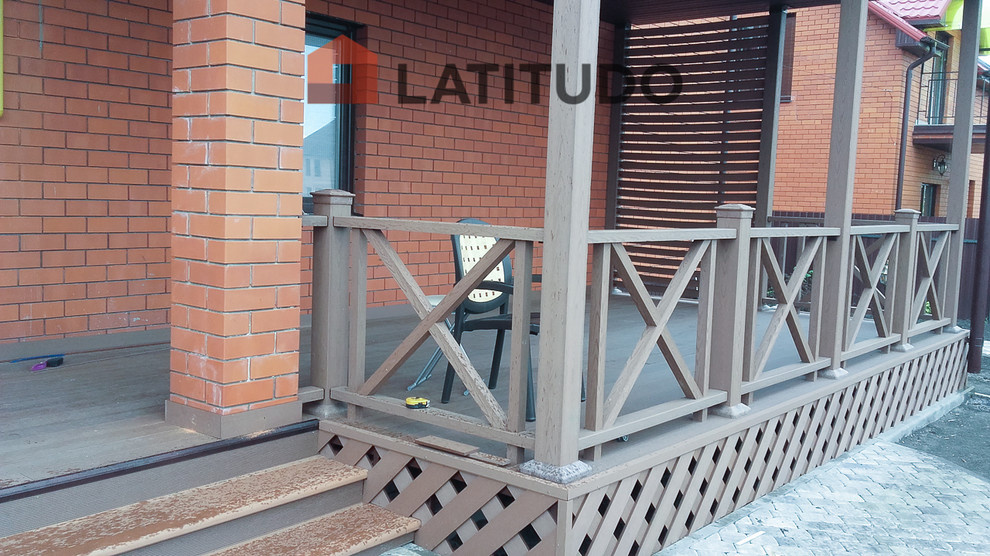 Терраса с оградой ДПК