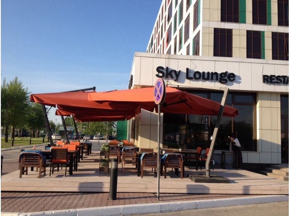 Уличные зонты SCOLARO для ресторана Sky Lounge и отеля Sky Port