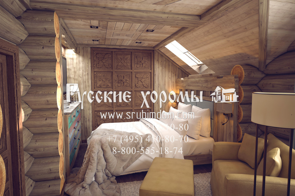 Спальня в элитном срубе