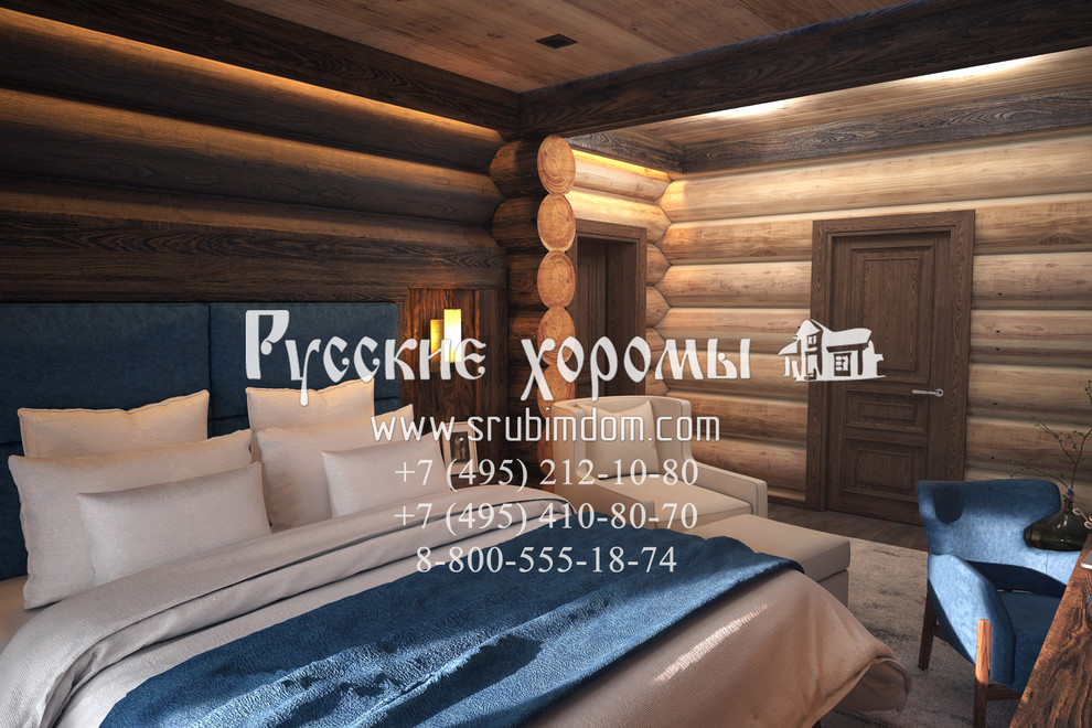 Спальня в рубленном доме