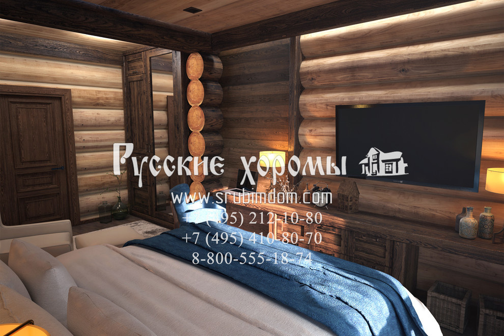 Спальня в рубленном доме