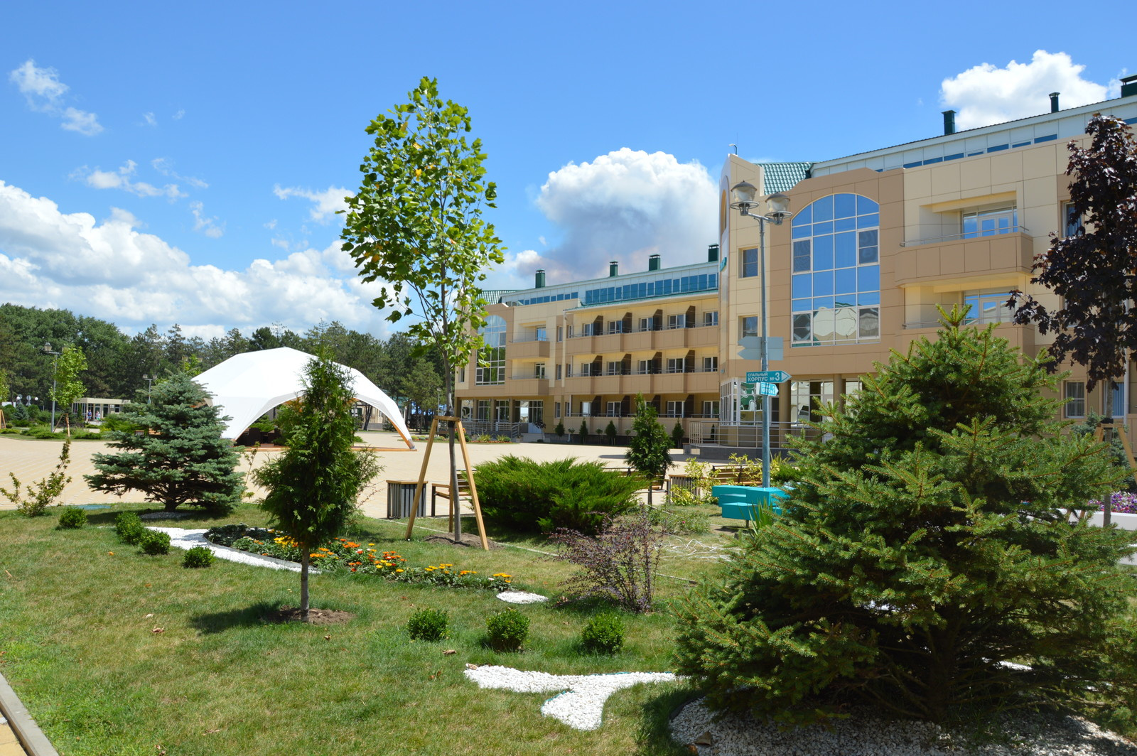 Озеленение территории оздоровительного комплекса