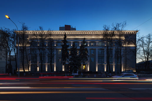 Архитектурная подсветка поликлиники