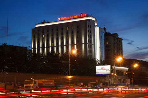 Архитектурное освещение отеля