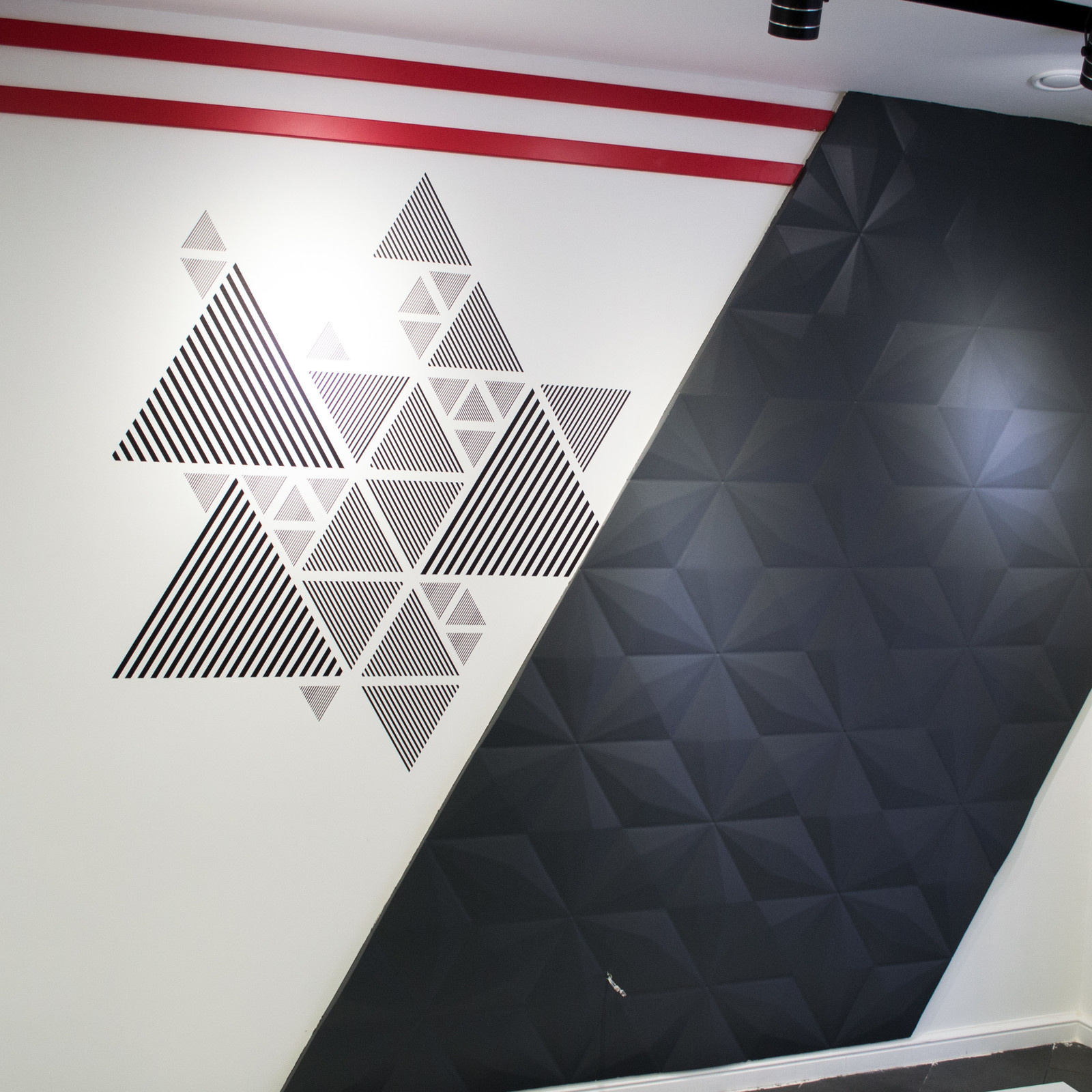 Обложка проекта: 3D Панели Гексагон в интерьере