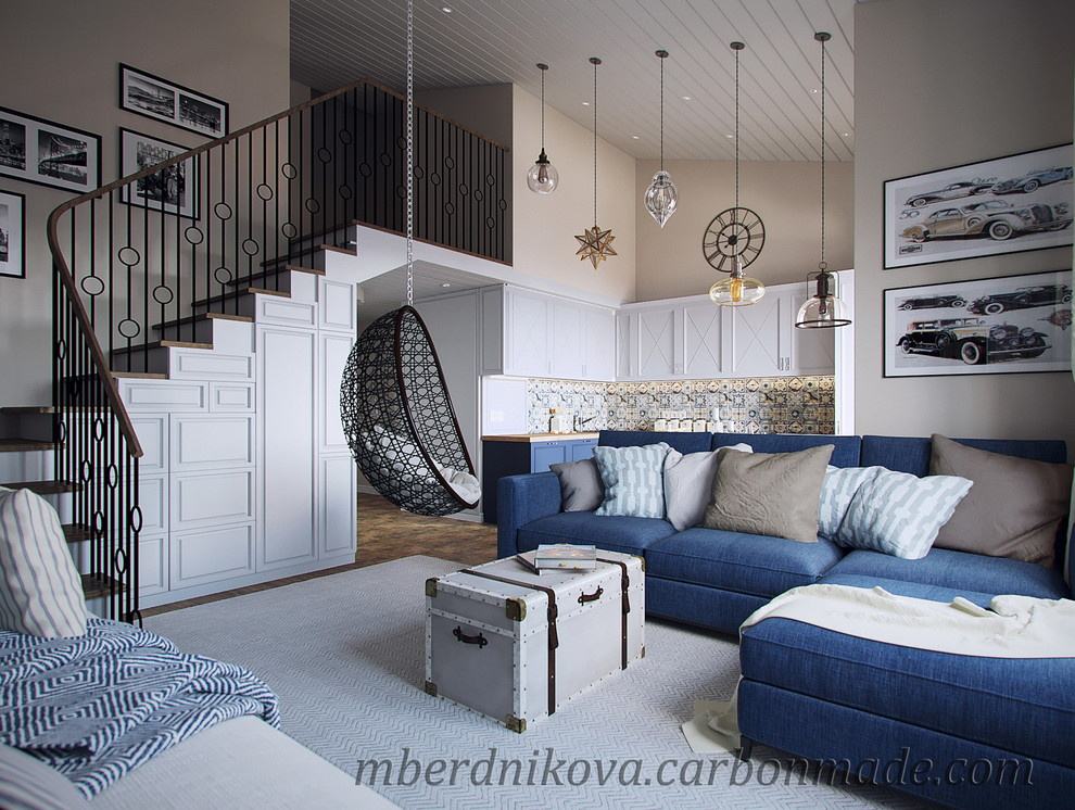 Воздушный лофт. ЖК Валентиновка парк. Двухуровневая квартира, 70 кв.м.