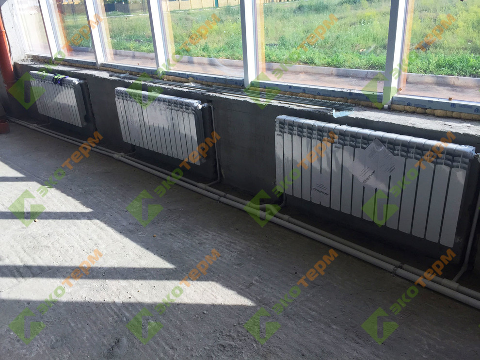 Монтаж радиаторов