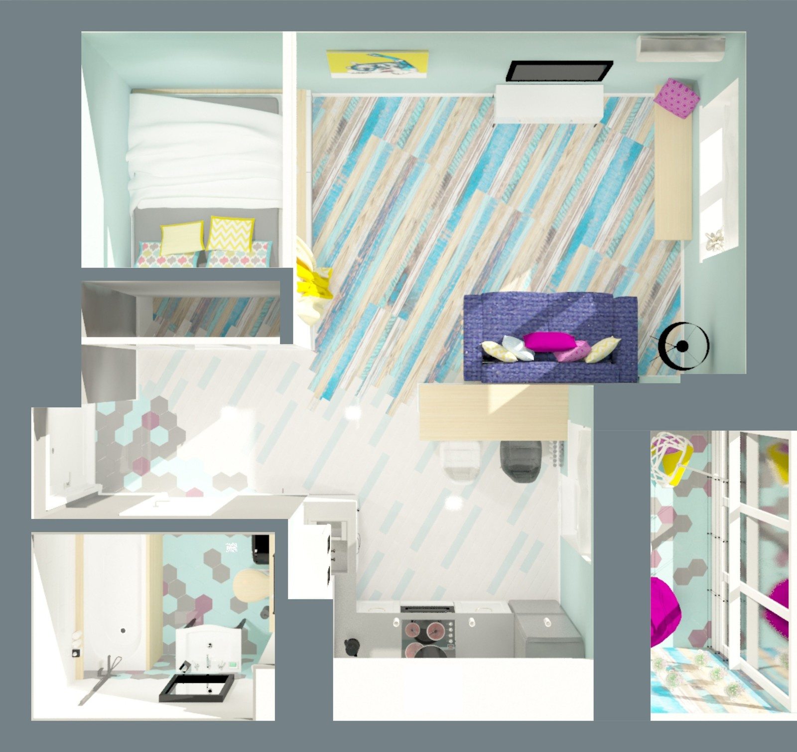 Яркая квартира для отдыха в Сочи