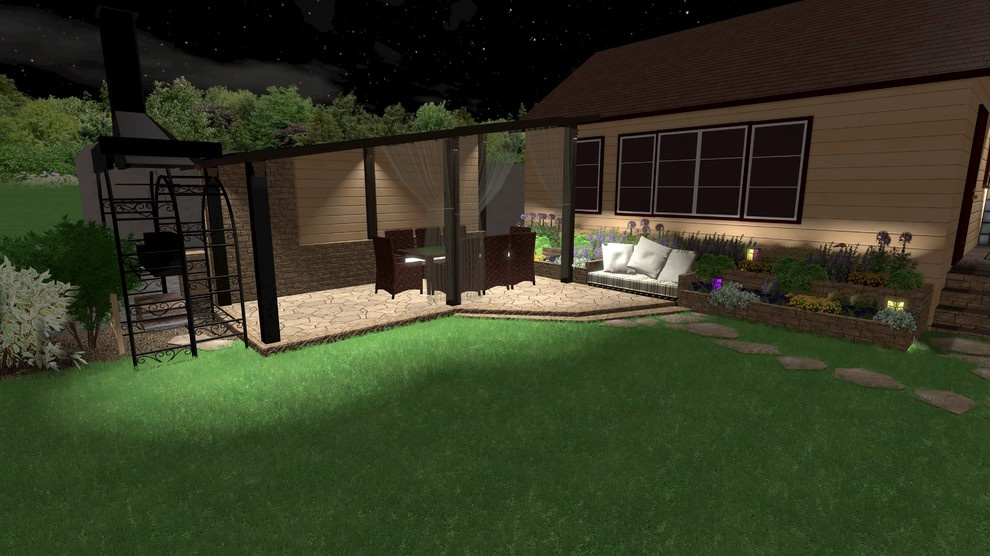 Ландшафтный дизайн проект от компании Каменный Мост.