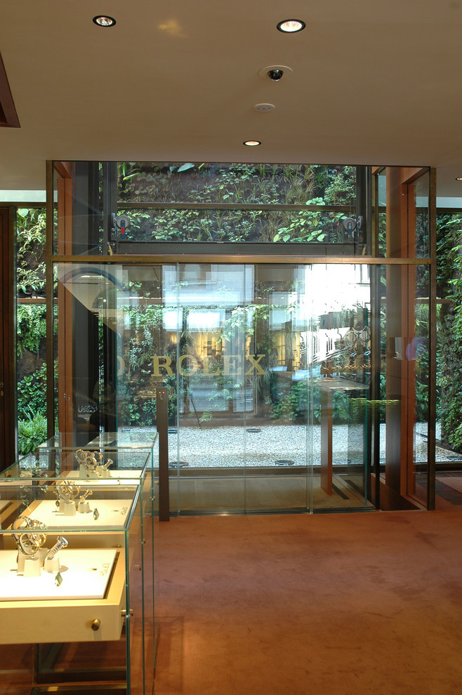 Стеклянный лифт для премиум бутика Rolex - MILAN, ITALY