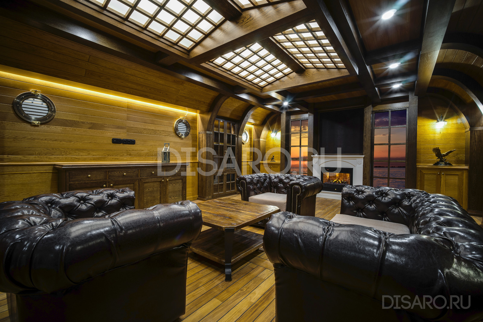 Дизайн и реализация интерьера в стиле корабля