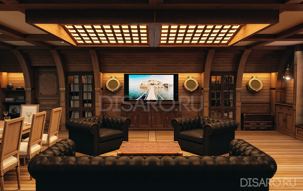 Дизайн и реализация интерьера в стиле корабля
