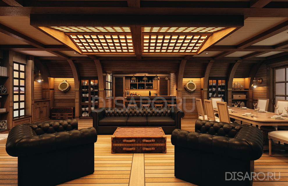 Дизайн и реализация интерьера в стиле корабля