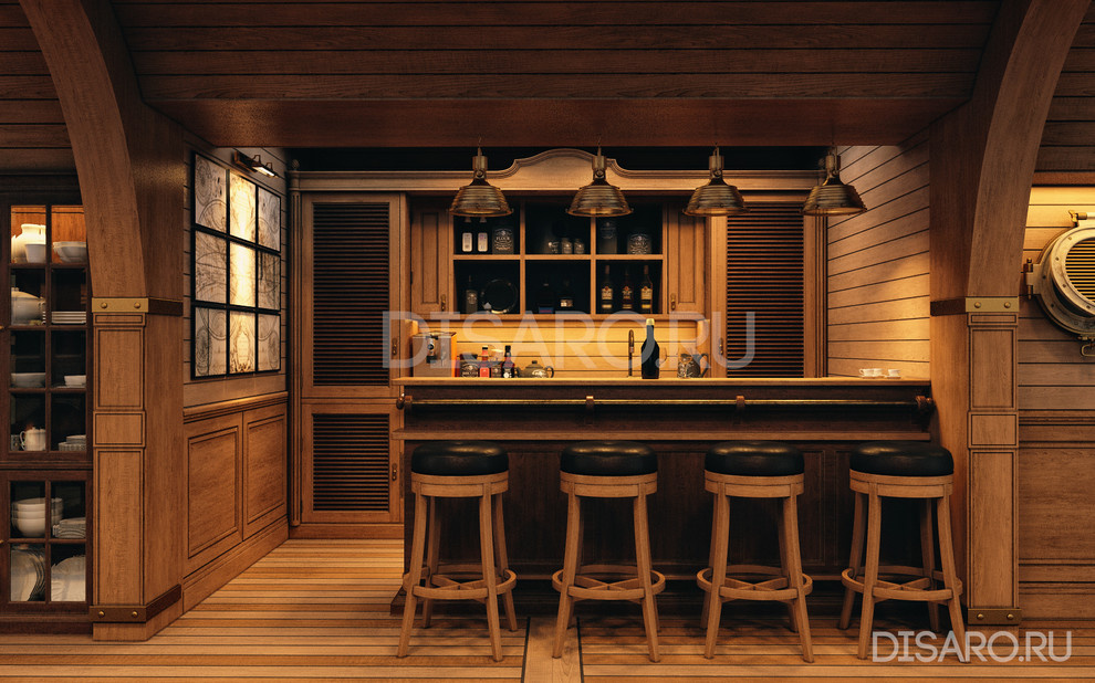 Дизайн и реализация интерьера в стиле корабля