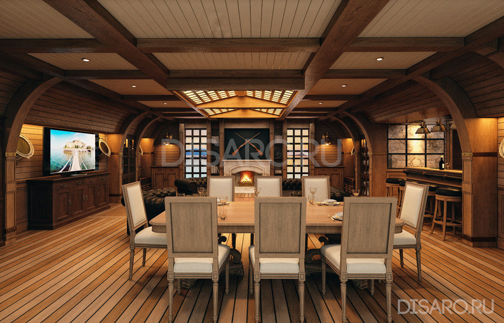 Обложка проекта: Дизайн и реализация интерьера в стиле корабля