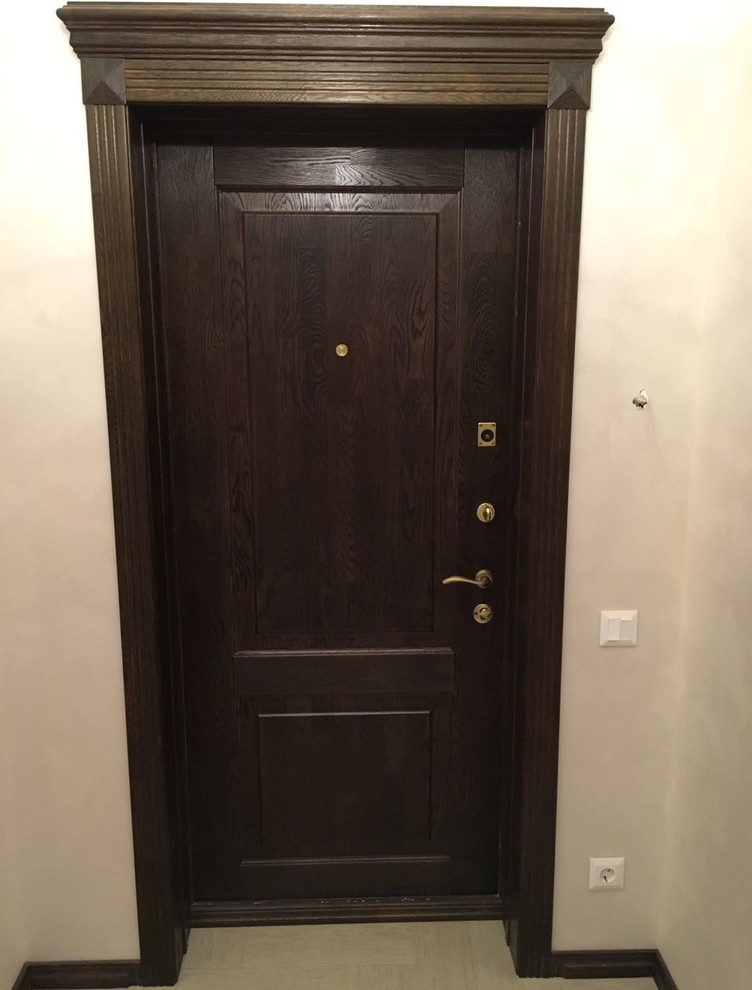 Модель Кантри массив дуба в цвете чёрный орех брашированный