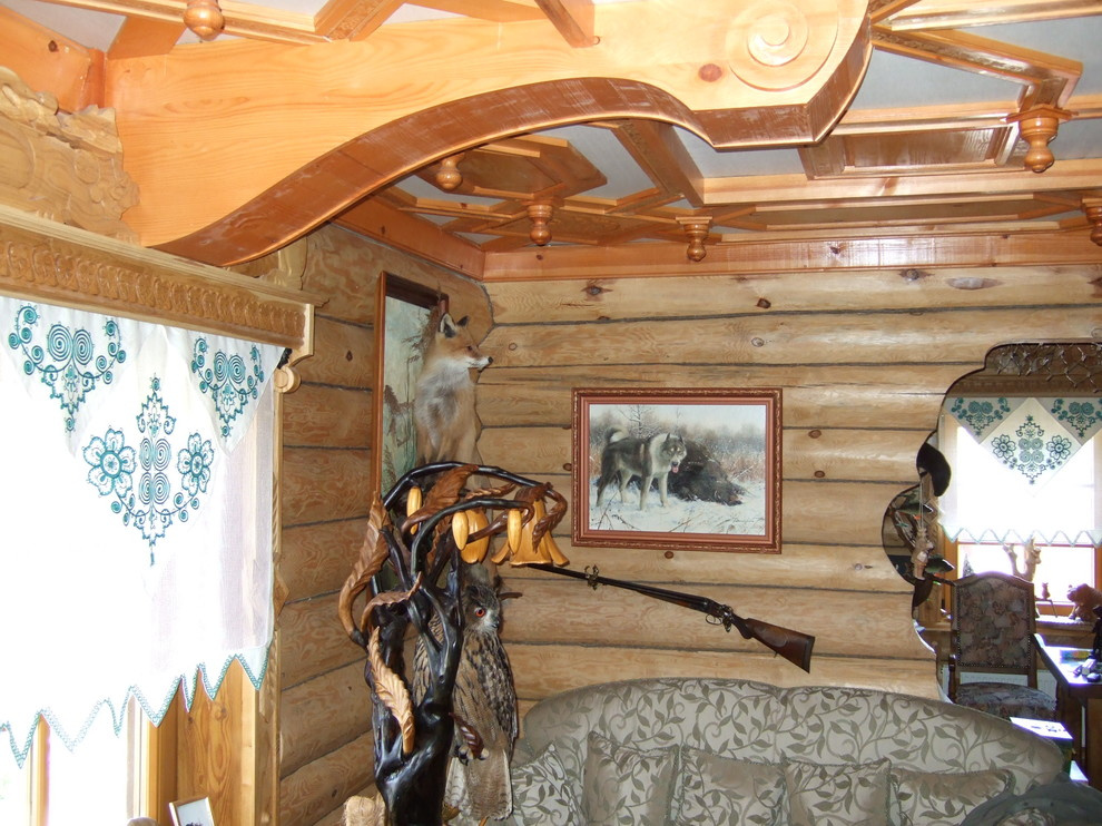 Отделка дома охотника. Дизайн интерьера