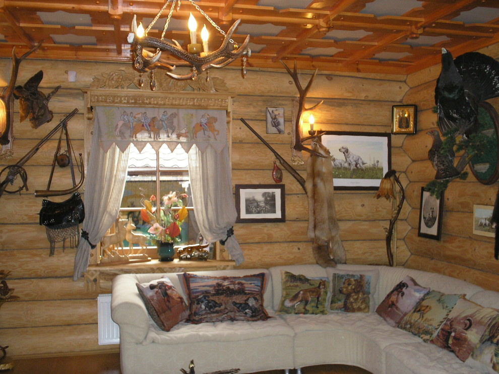 Отделка дома охотника. Дизайн интерьера