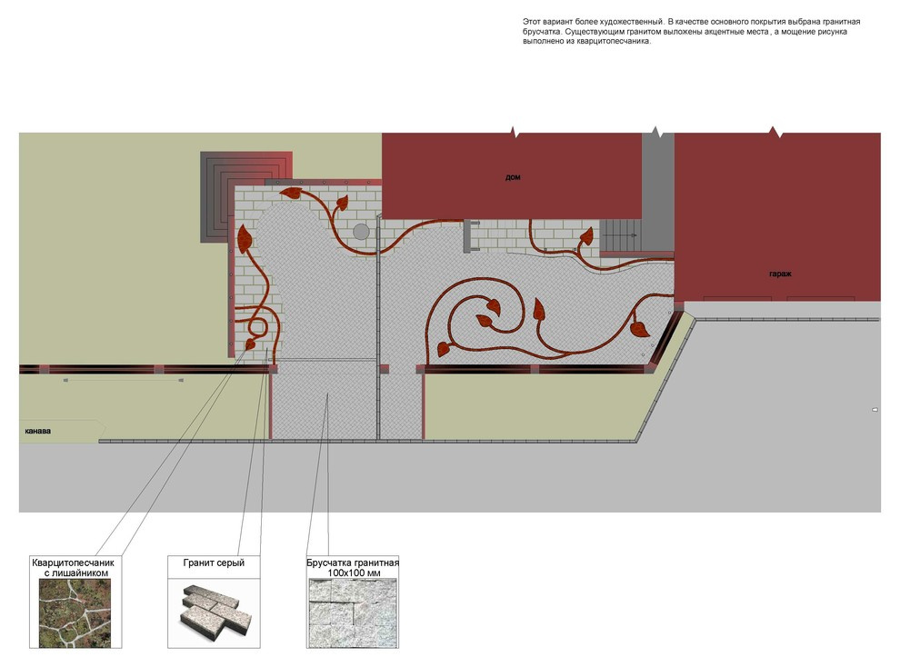 Обложка проекта: Проект мощения въездной зоны