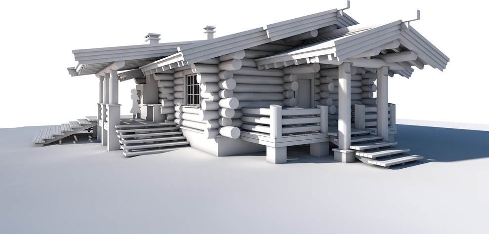 Деревянный дом.