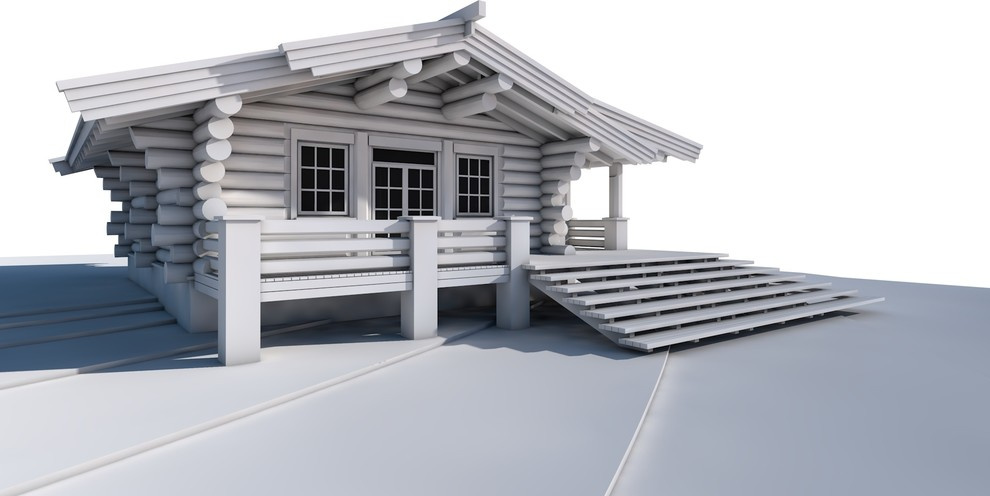 Деревянный дом.