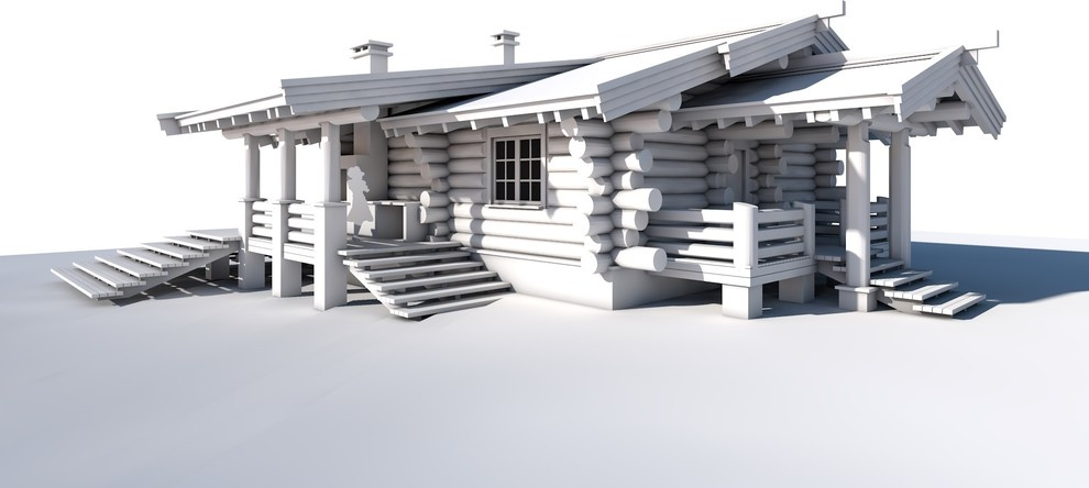 Деревянный дом.