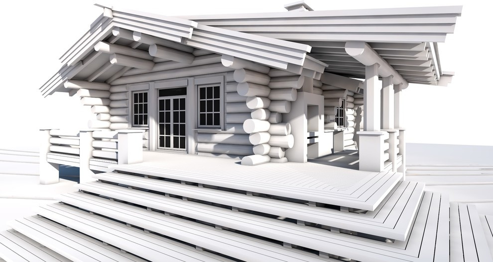 Деревянный дом.