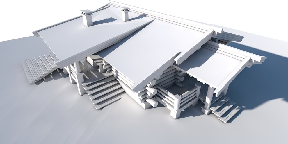 Деревянный дом.