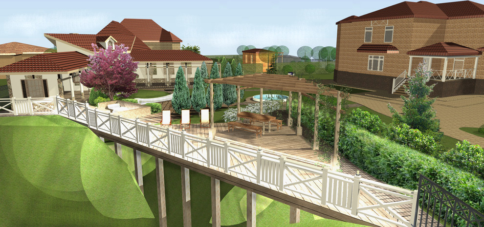 Сад на склоне. Визуализация