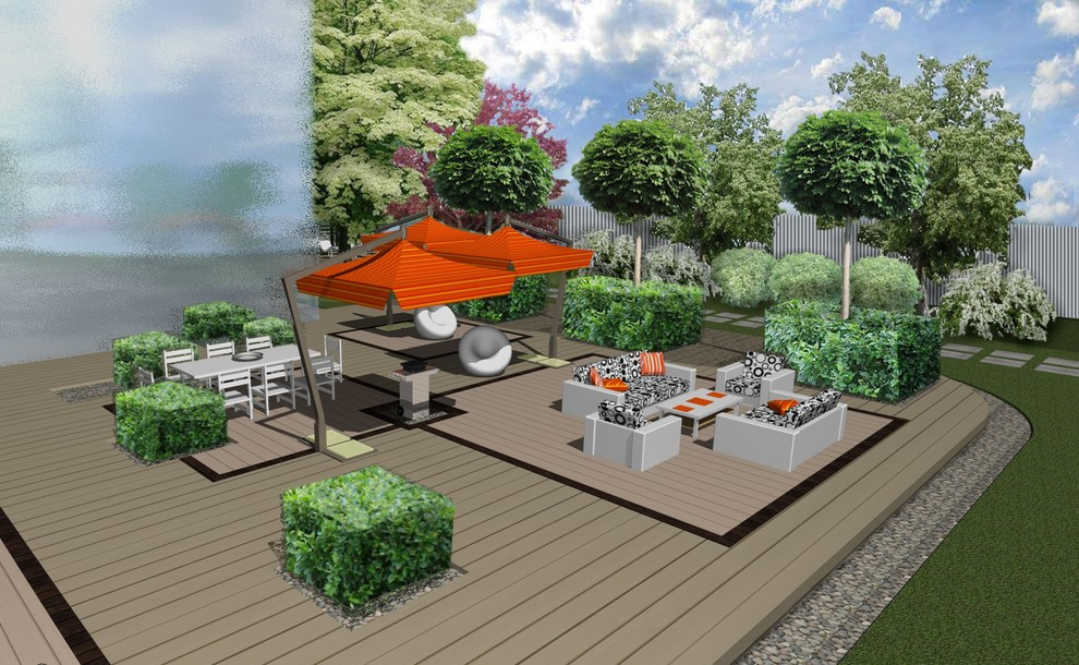 Современный сад. Визуализация