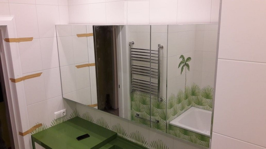 Мебель для ванной с интегрированной раковиной