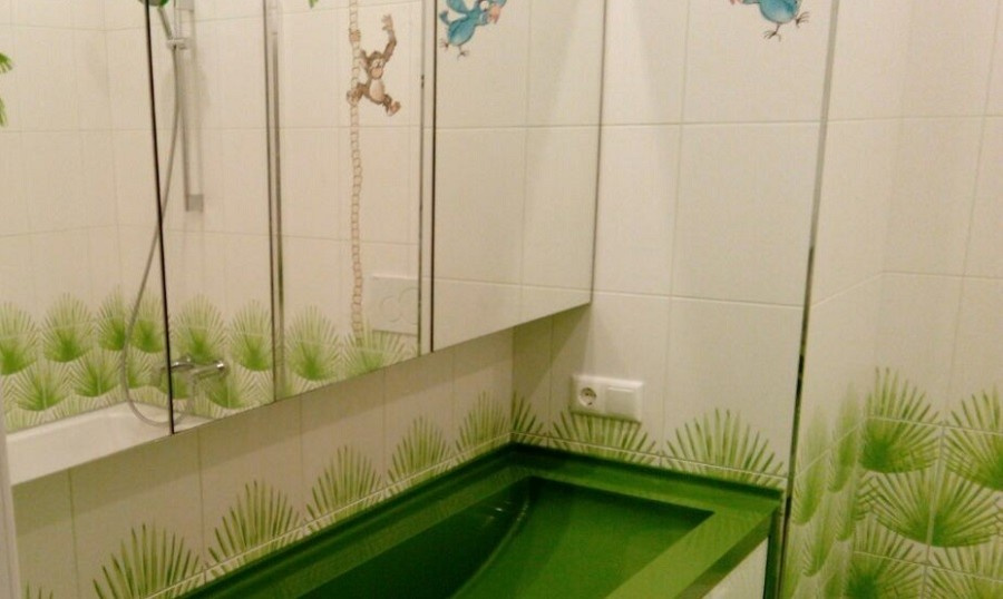 Мебель для ванной с интегрированной раковиной