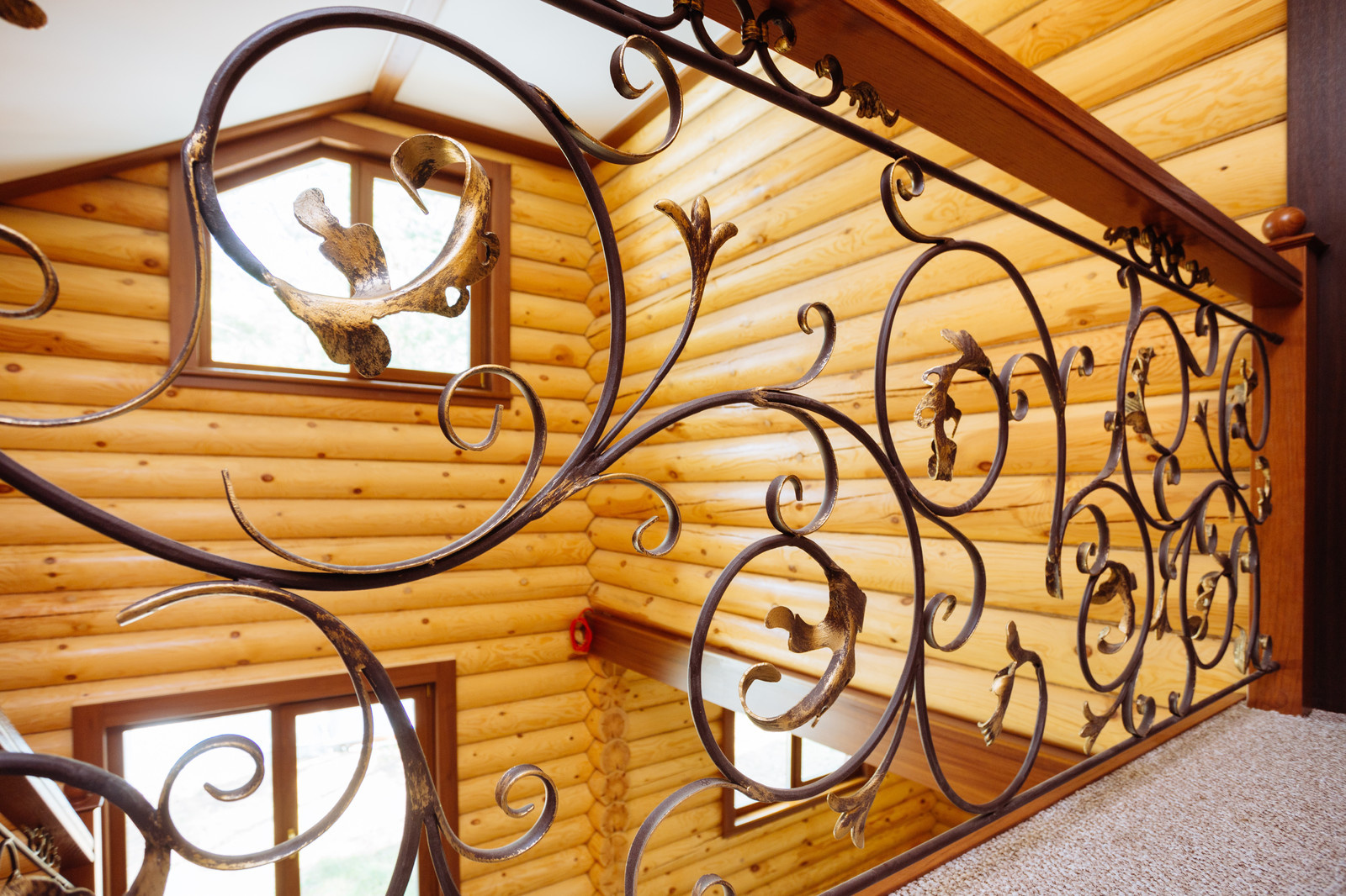 Обложка проекта: 31. Деревянная лестница с кованым ограждением в п. Сосновка (Заволжье)