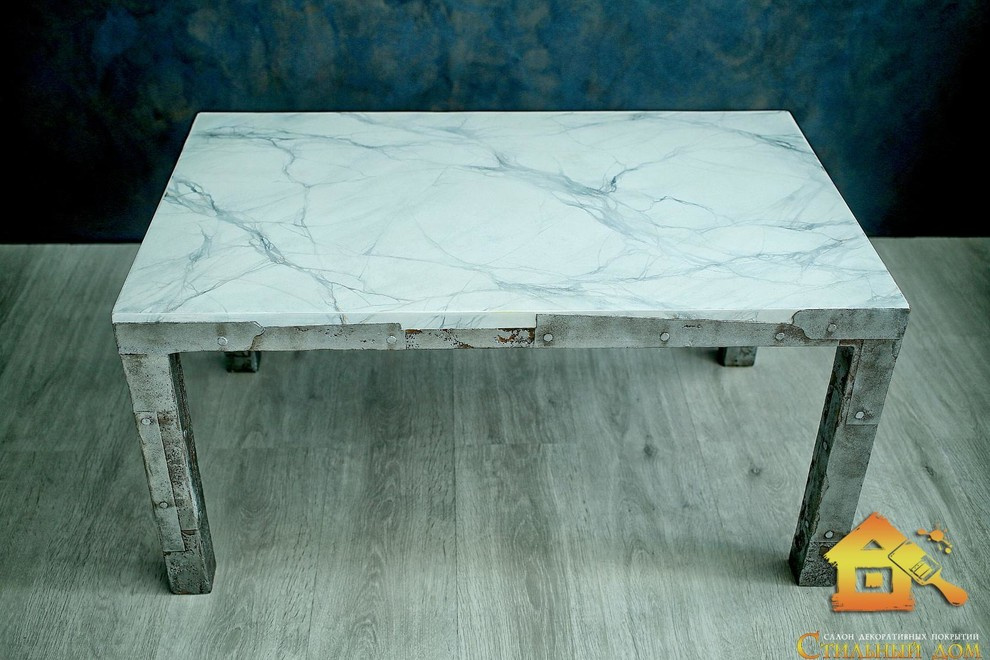 Имитация мрамора на мебели